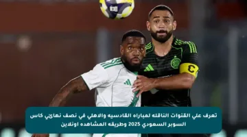 تعرف على القنوات الناقلة لمباراة القادسية والأهلي في نصف نهائي كأس السوبر السعودي 2025 وطريقة المشاهدة أونلاين